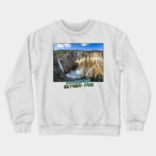 Wyoming State Outline (Lower Yellowstone Falls) Crewneck Sweatshirt